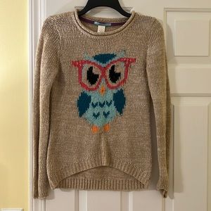 Owl sweater size small